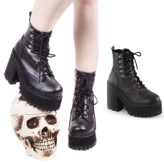 画像1: [取り寄せ]ASSAULT-100 / 厚底ブーツ【DEMONIA】 (1)