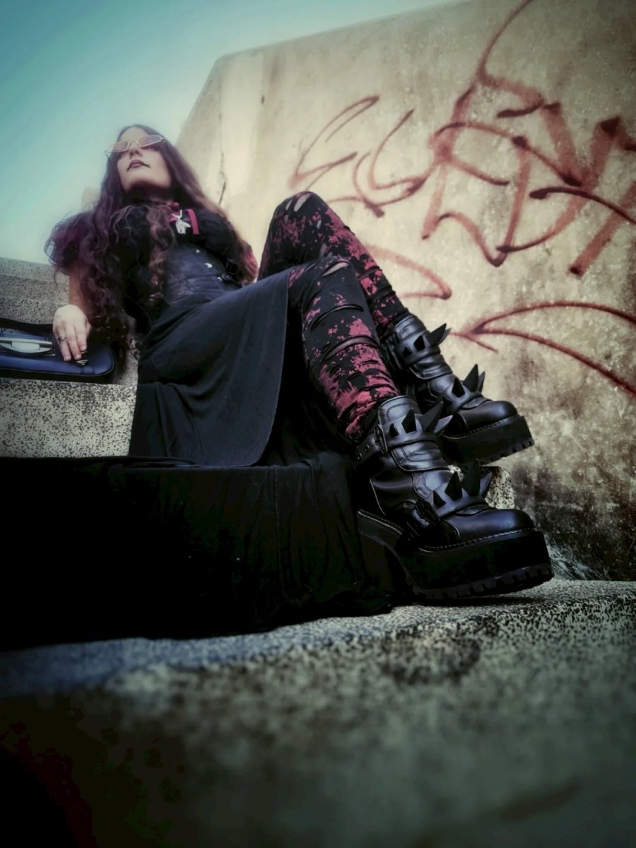 画像10: [取り寄せ]ASSAULT-72 / 厚底ブーツ【DEMONIA】 (10)