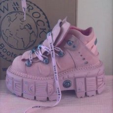 画像17: [取り寄せ] M-106-C158 / ピンクスエード / 厚底スニーカー / 本革【NEW ROCK】 (17)