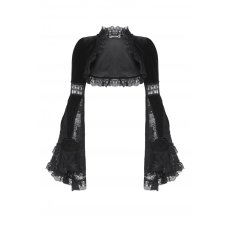 画像2: Gothic elegant velvet lace shrug / ボレロ【DARK IN LOVE】 (2)
