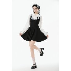 画像6: Dolly Lolita Style Faux Two-Piece Ribbon Dress / ワンピース【DARK IN LOVE】 (6)