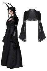画像1: Gothic elegant velvet lace shrug / ボレロ【DARK IN LOVE】 (1)