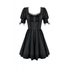 画像2: Gothic Lace Square-Neck Puff Sleeve Dress / ワンピース【DARK IN LOVE】 (2)