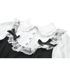 画像11: Dolly Lolita Style Faux Two-Piece Ribbon Dress / ワンピース【DARK IN LOVE】 (11)