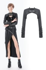 画像1: Punk PU Leather Shoulder Cape / ボレロ【DARK IN LOVE】 (1)