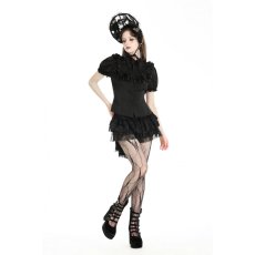画像4: Black dolly ruffled blouse /トップス【DARK IN LOVE】 (4)