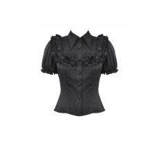 画像2: Black dolly ruffled blouse /トップス【DARK IN LOVE】 (2)