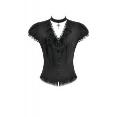 画像2: Courtly Cross Gem Gothic Blouse / トップス【DARK IN LOVE】 (2)