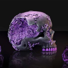 画像3: Rose Geode Skull / 紫薔薇髑髏 / オーナメント【NEMESIS NOW】 (3)