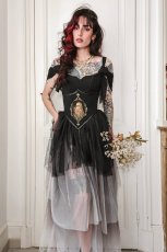 画像1: Under The Candle Light / Black/White / 蝋燭の灯の下で / ワンピース【KILL STAR】 (1)