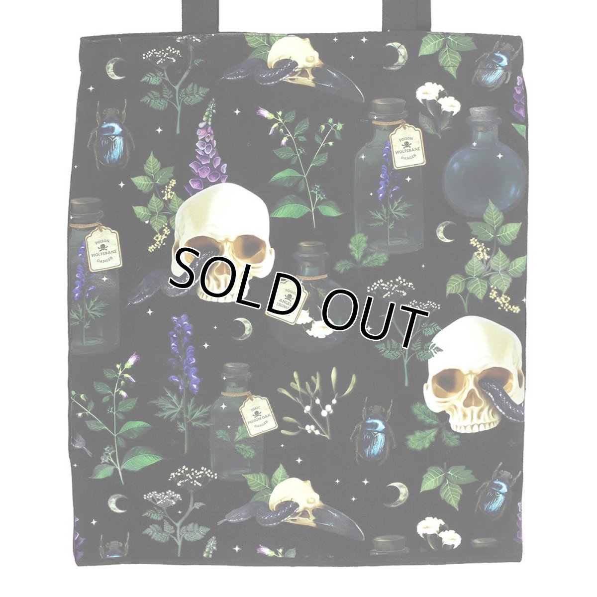 画像3: Venom & Vines Tote Bag / エコバッグ【GOTHIC HOMEWARE】 (3)
