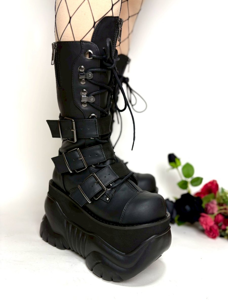 画像2: [取り寄せ]MENS / BOXER-230 / 厚底ブーツ【DEMONIA】 (2)