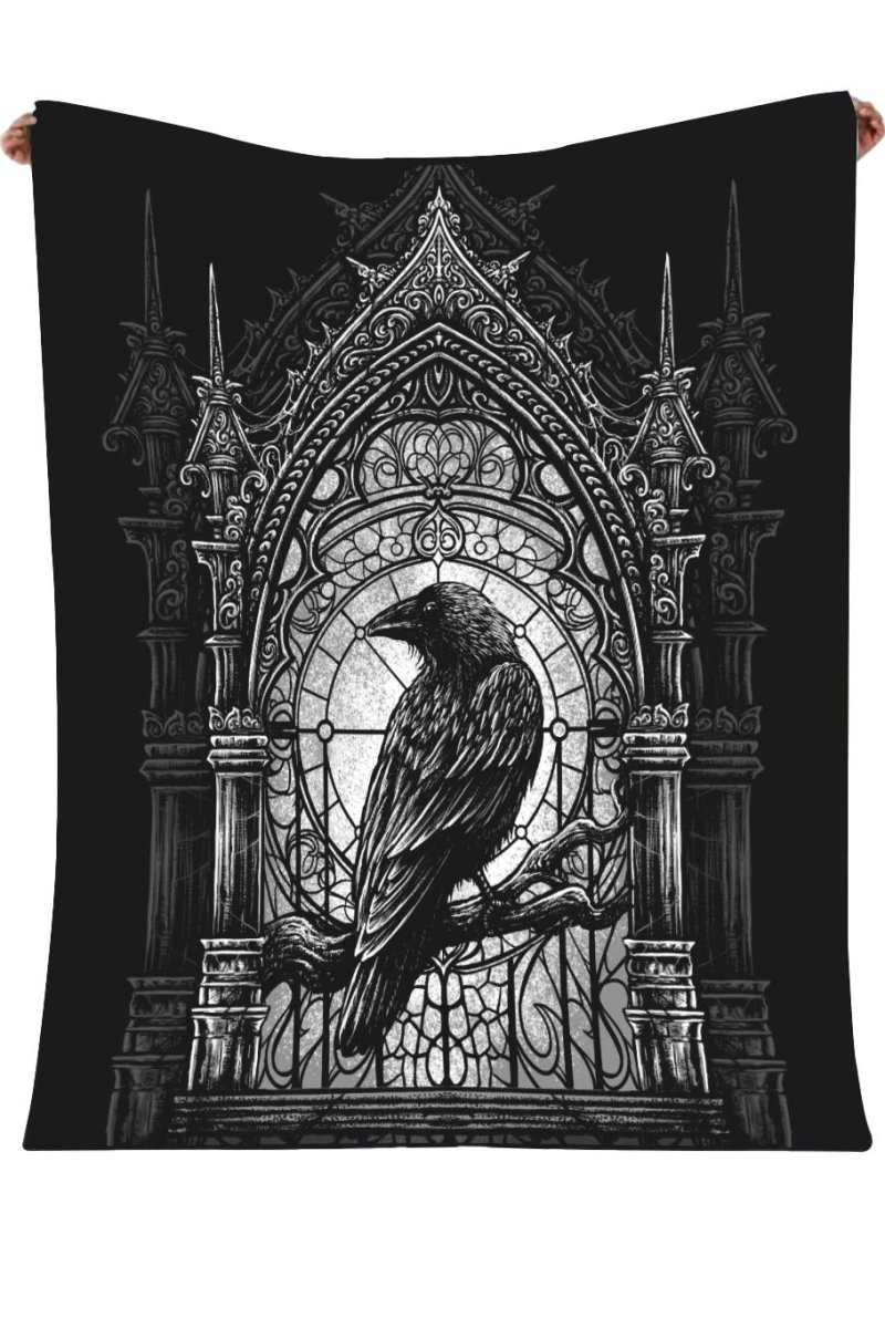 画像1: Cathedral Crow Throw Blanket / ブランケット【VampireFreaks】 (1)