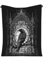 画像1: Cathedral Crow Throw Blanket / ブランケット【VampireFreaks】 (1)