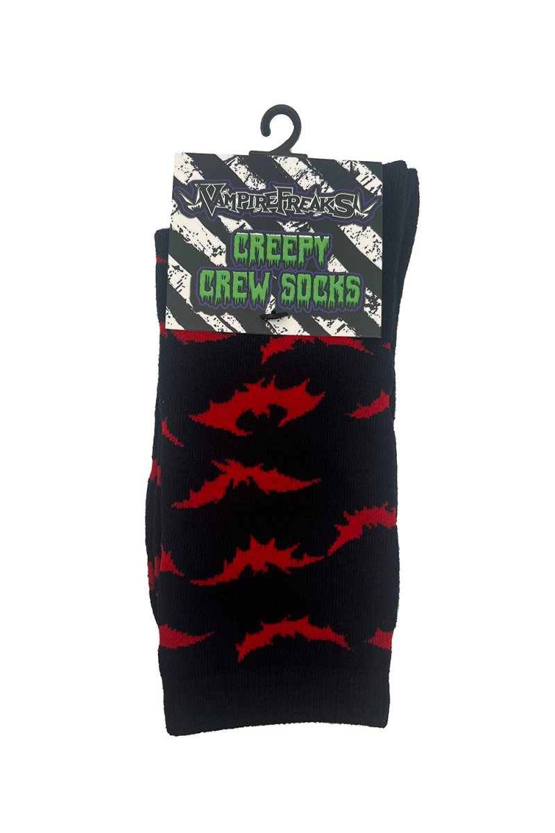 画像4: Creepy Crew Socks / Red Bats / ソックス【VampireFreaks】 (4)