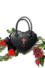 画像8: Gothic Sacred Heart Cross Bag / 聖心十字 / ショルダー / ハンドバッグ (8)