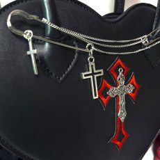 画像6: Gothic Sacred Heart Cross Bag / 聖心十字 / ショルダー / ハンドバッグ (6)