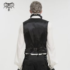画像7: 【Mens】Gothic dark pattern black vest / ベスト【Devil Fashion】 (7)