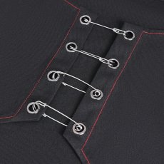 画像12: 【Mens】Twill material contrasting red thick thread wide leg/ ワイドパンツ【Devil Fashion】 (12)