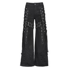 画像5: 【Mens】Punk side-drawn wide-leg pants / ワイドパンツ【Devil Fashion】 (5)