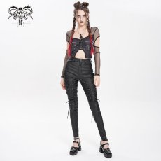 画像3: Thigh-drawn punk trousers / レザーパンツ【Devil Fashion】 (3)