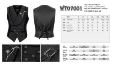 画像13: 【Mens】Gothic dark pattern black vest / ベスト【Devil Fashion】 (13)