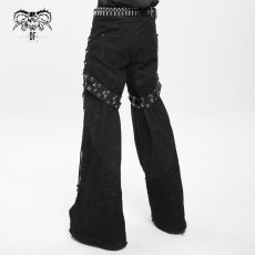 画像4: 【Mens】Punk side-drawn wide-leg pants / ワイドパンツ【Devil Fashion】 (4)