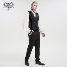 画像4: 【Mens】Gothic dark pattern black vest / ベスト【Devil Fashion】 (4)