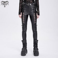 画像2: stretchy matte leather pants / レザーパンツ【Devil Fashion】 (2)