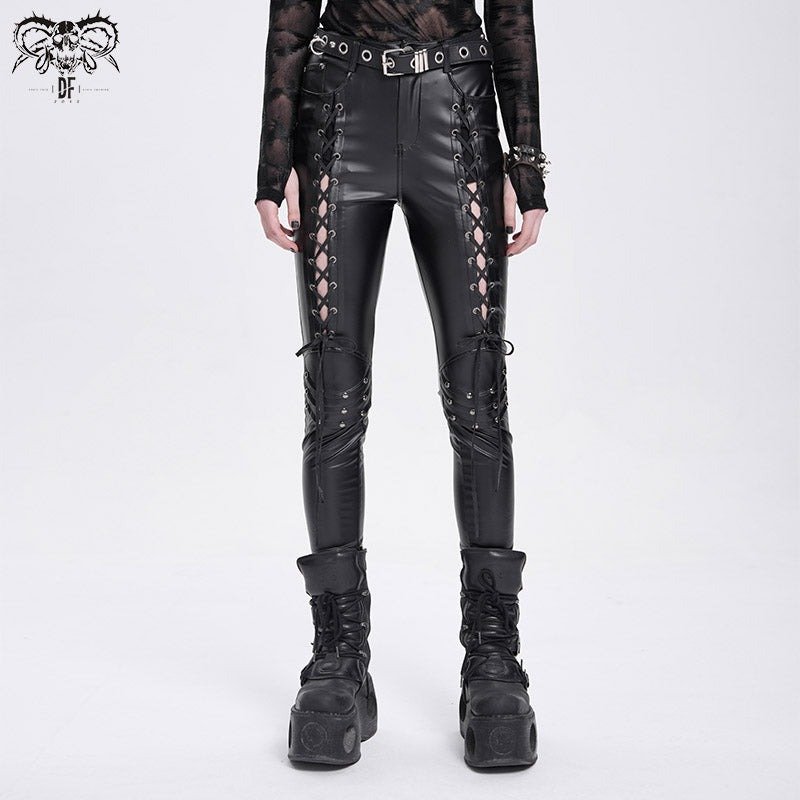 stretchy matte leather pants / レザーパンツ【Devil Fashion