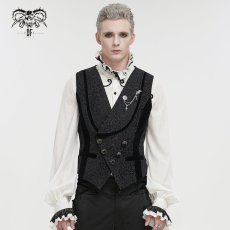 画像3: 【Mens】Gothic dark pattern black vest / ベスト【Devil Fashion】 (3)