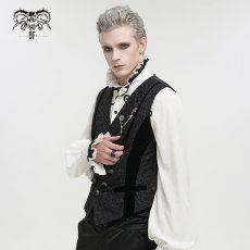 画像5: 【Mens】Gothic dark pattern black vest / ベスト【Devil Fashion】 (5)