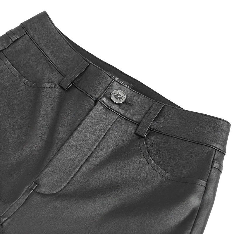Thigh-drawn punk trousers / レザーパンツ【Devil Fashion】 | Spider