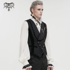 画像6: 【Mens】Gothic dark pattern black vest / ベスト【Devil Fashion】 (6)