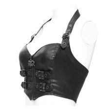 画像8: Punk Stretchy Twill Halter Short Vest / ベスト【Devil Fashion】 (8)