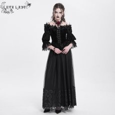 画像5: Black Off-shoulder three-quarter sleeve / ブラウス【Devil Fashion】 (5)