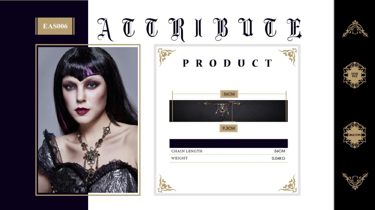 画像9: Victoria / ネックレス / アンティークゴールド【Devil Fashion】 (9)