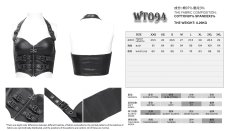 画像13: Punk Stretchy Twill Halter Short Vest / ベスト【Devil Fashion】 (13)