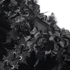 画像10: Black Off-shoulder three-quarter sleeve / ブラウス【Devil Fashion】 (10)