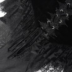 画像12: Black Off-shoulder three-quarter sleeve / ブラウス【Devil Fashion】 (12)