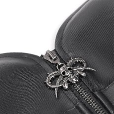 画像11: Punk Stretchy Twill Halter Short Vest / ベスト【Devil Fashion】 (11)