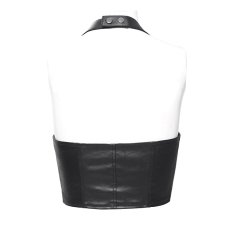 画像9: Punk Stretchy Twill Halter Short Vest / ベスト【Devil Fashion】 (9)