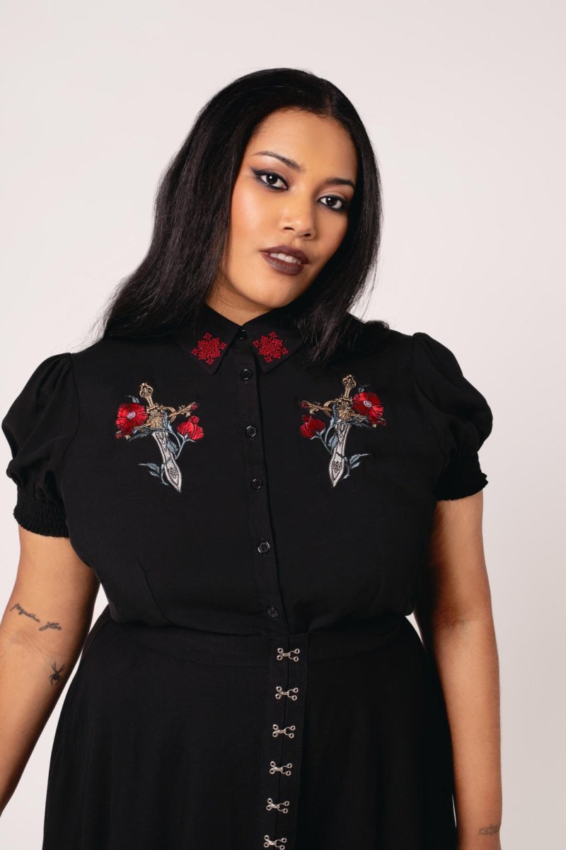 画像4: ✨期間限定予約✨Elyse Blouse / ブラウス【HELL BUNNY】 (4)