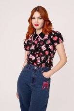 画像4: ✨期間限定予約✨🔥SALE🔥Not Into You Blouse / ブラウス【HELL BUNNY】 (4)