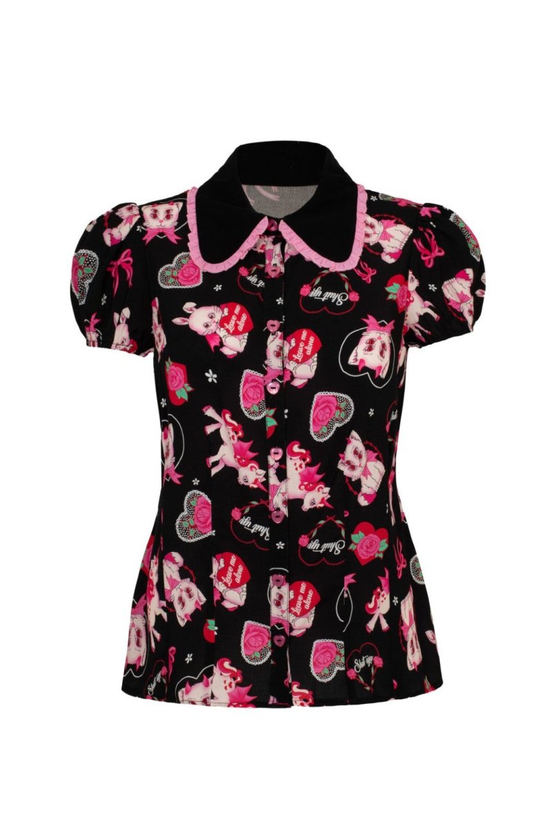 画像9: ✨期間限定予約✨🔥SALE🔥Not Into You Blouse / ブラウス【HELL BUNNY】 (9)