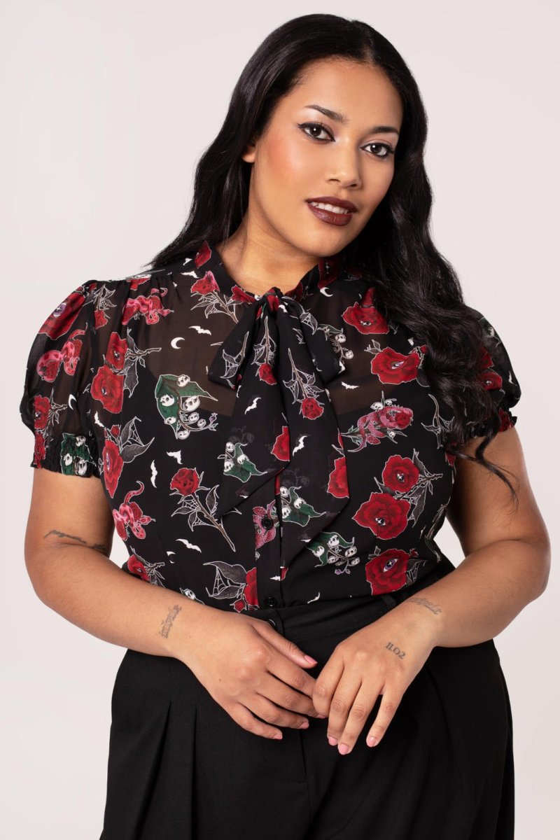 画像7: ✨期間限定予約✨🔥SALE🔥Blooming Elle Blouse / ブラウス【HELL BUNNY】 (7)