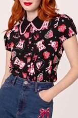 画像1: ✨期間限定予約✨🔥SALE🔥Not Into You Blouse / ブラウス【HELL BUNNY】 (1)