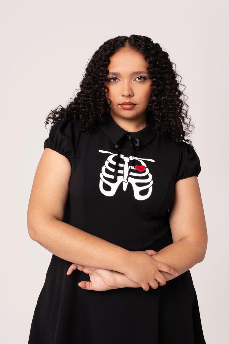 画像5: ✨期間限定予約✨🔥SALE🔥Skeleton Girl Dress / ワンピース【HELL BUNNY】 (5)