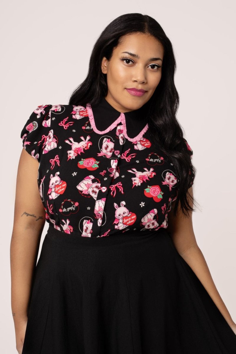 画像6: ✨期間限定予約✨🔥SALE🔥Not Into You Blouse / ブラウス【HELL BUNNY】 (6)