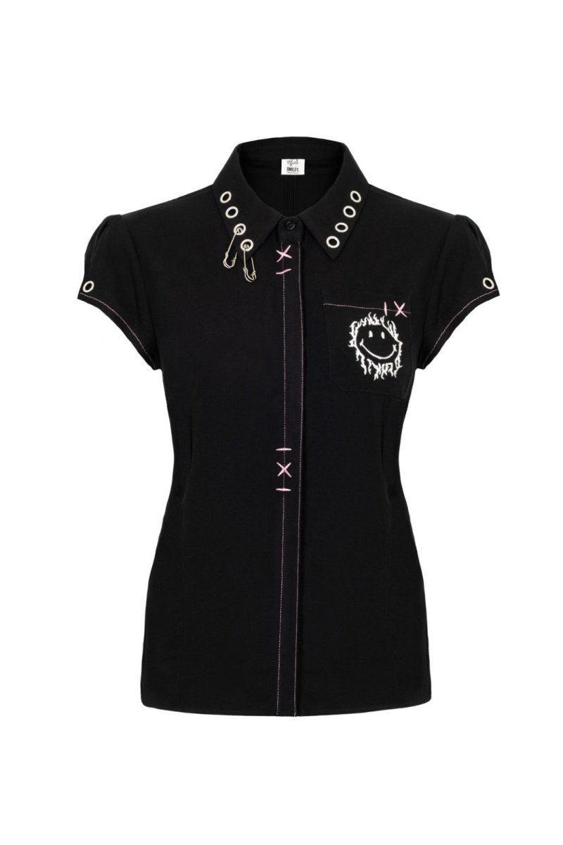 画像2: ✨期間限定予約✨🔥SALE🔥Dylan Shirt / ブラウス【HELL BUNNY】 (2)